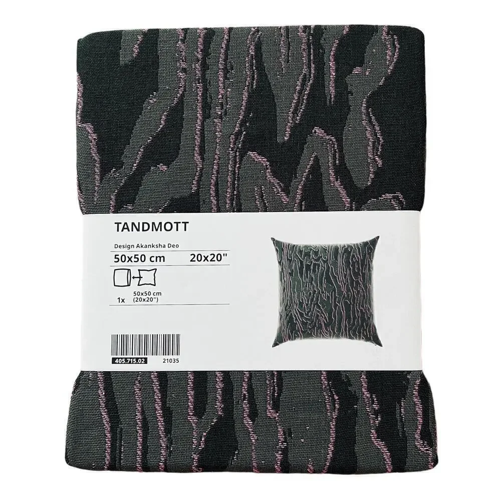 IKEA TANDMOTT Green & Pink Jacquard-Woven Pillow Cover 20